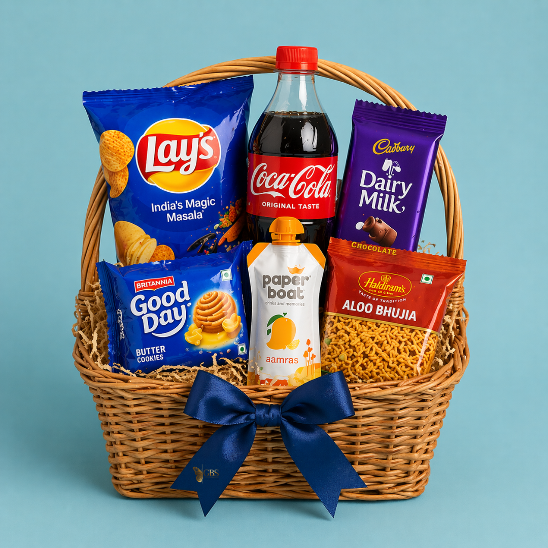 Classic Blue Ribbon Basket