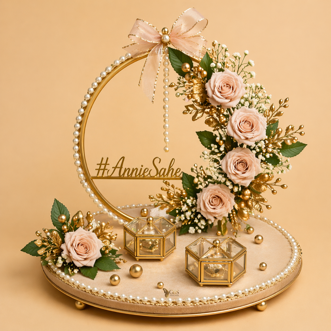 Golden Bloom Ring Platter