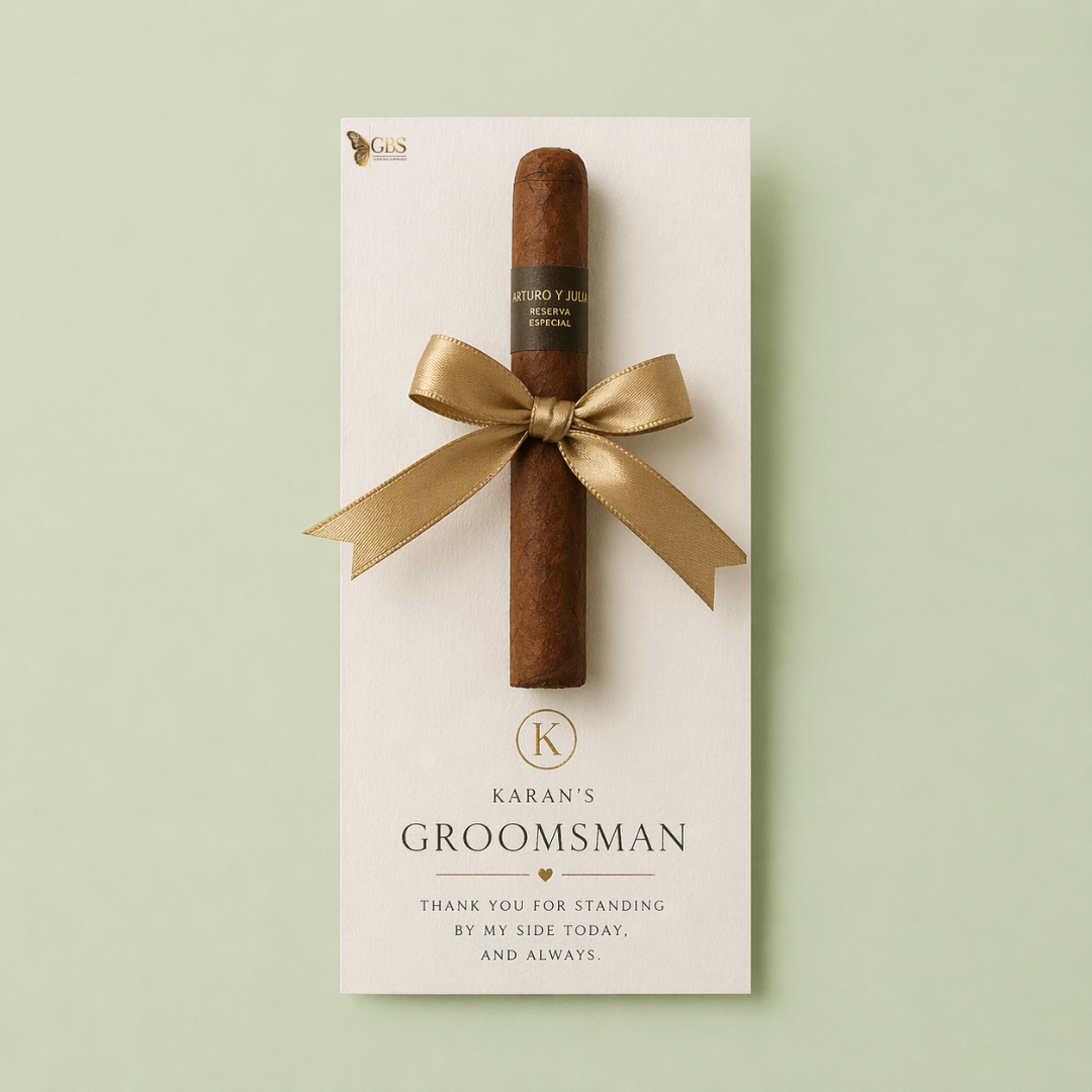 Classic Groomsman Cigar Invite