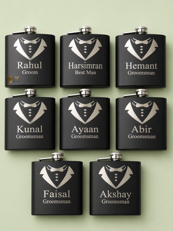 Personalized Hip Flask Set
