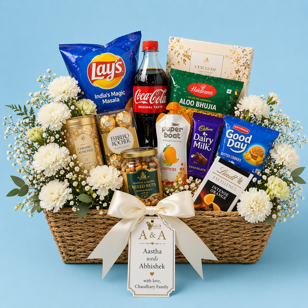 Ivory Bloom Celebration Basket