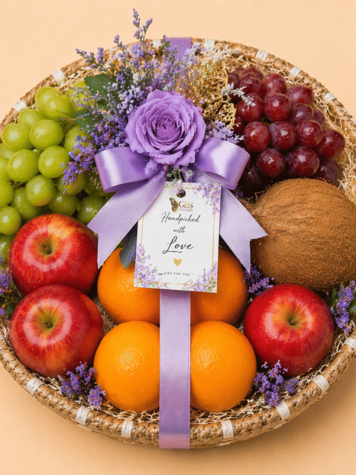 Round Harvest Celebration Basket