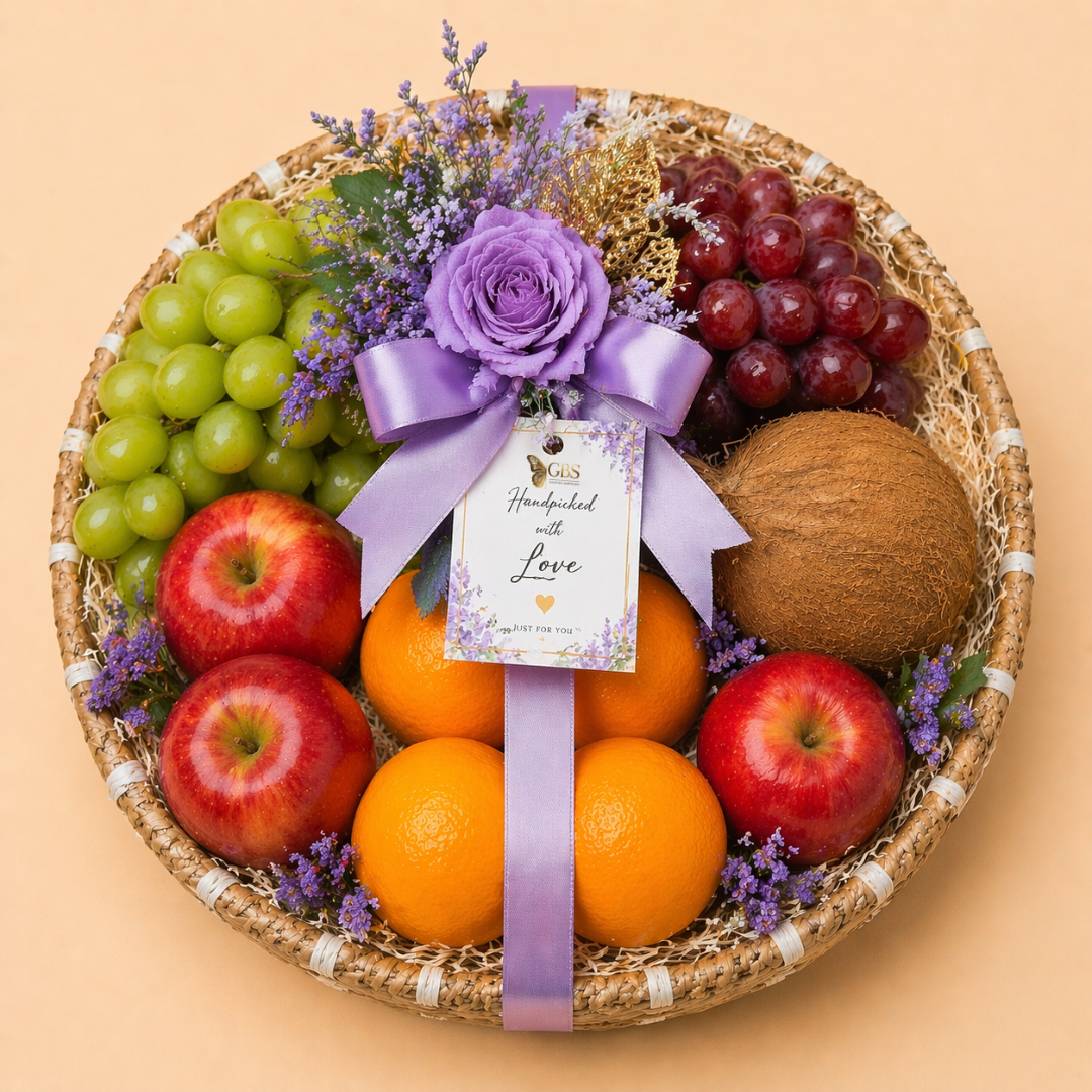 Round Harvest Celebration Basket