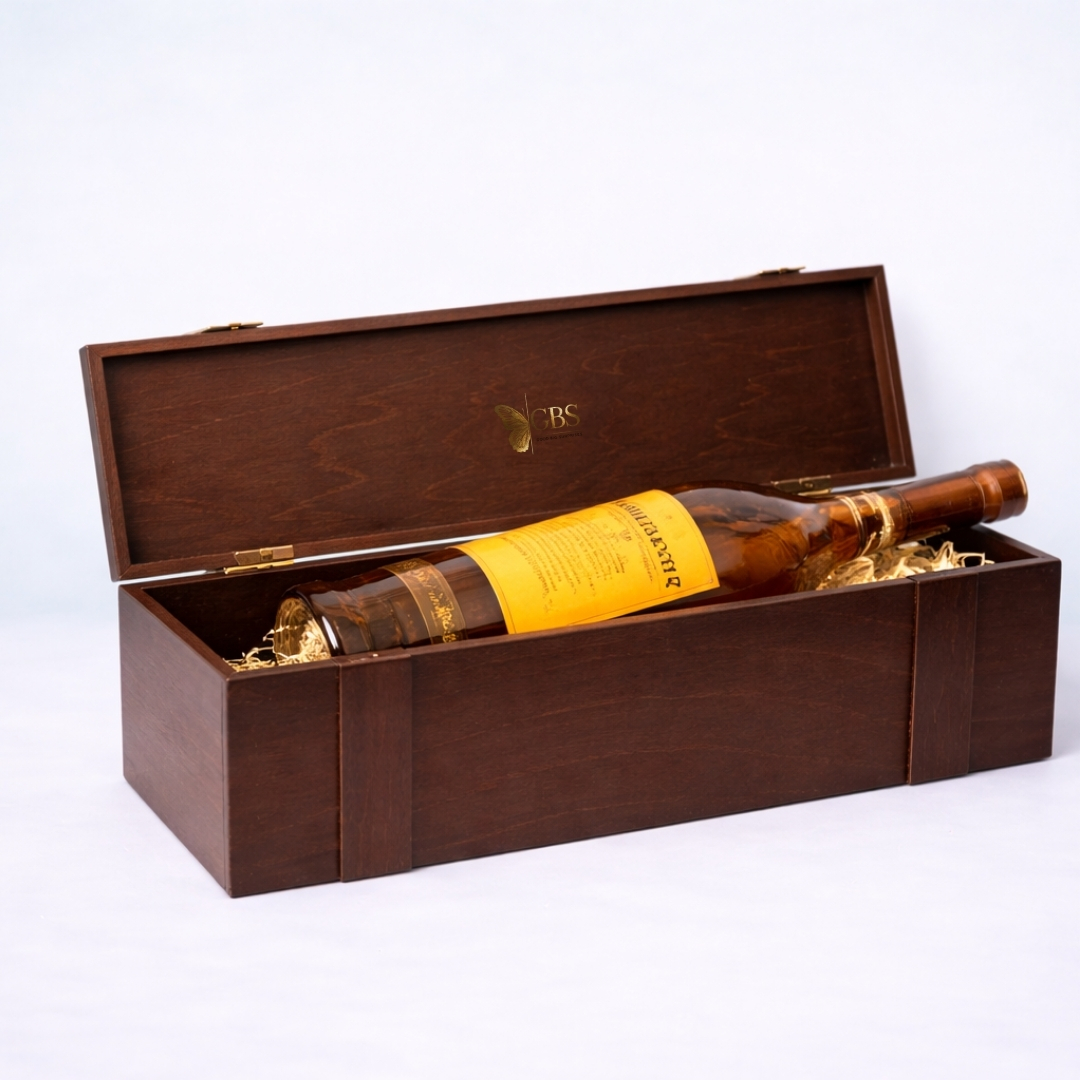 The Heritage Mahogany Single Bottle Casket