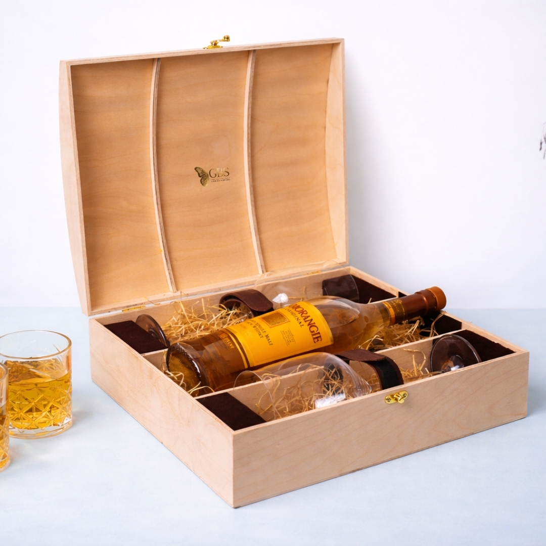 Premium Wooden Whiskey Chest