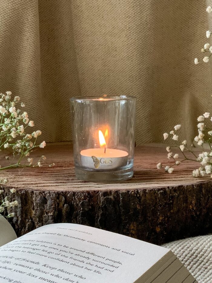 Tea Light Glass Candle – Minimal Glow