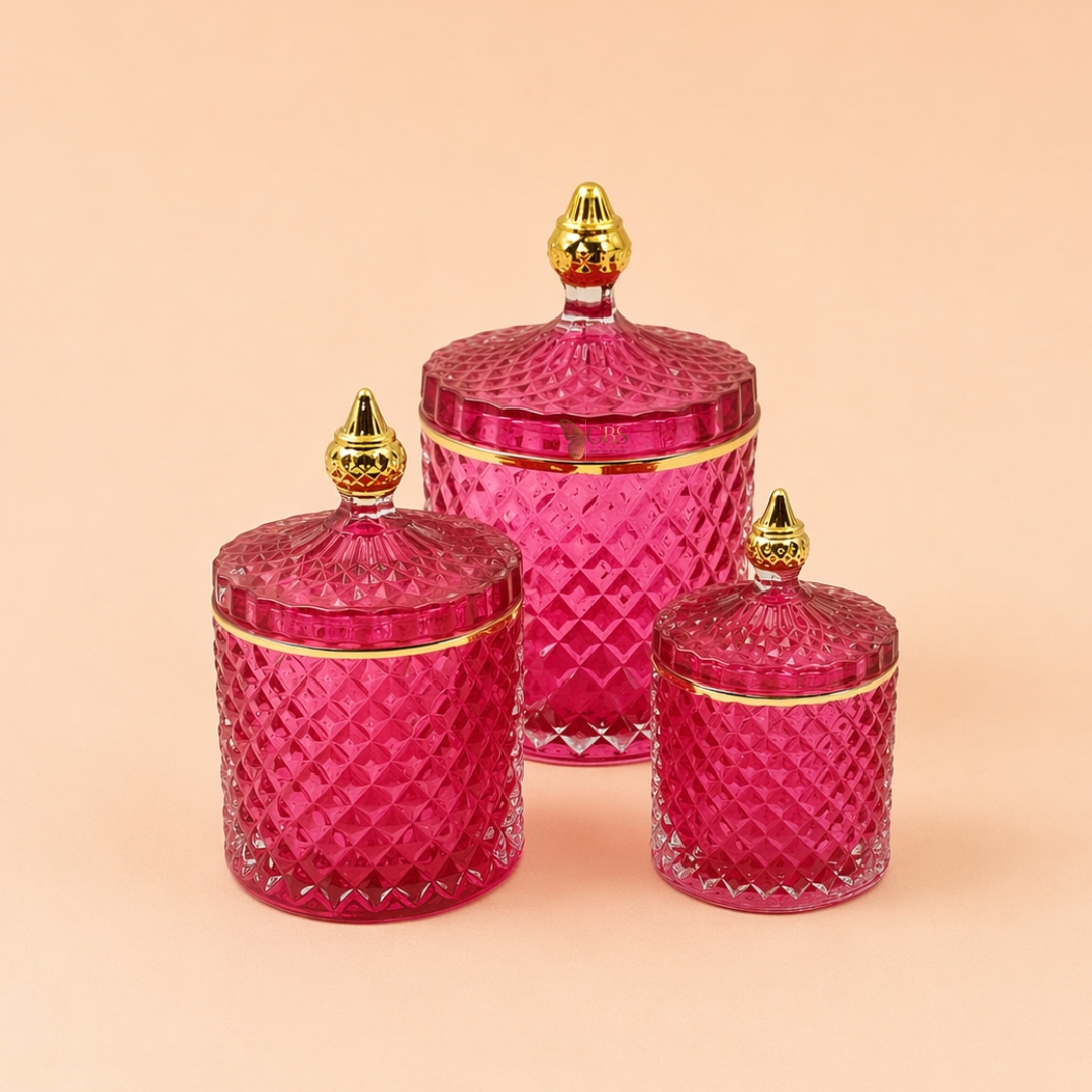 Textured Glass Candle Set – Colour Edit