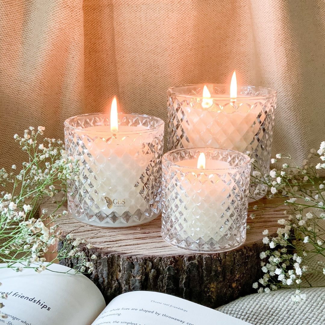 Textured Glass Candle Set – ClearEdit