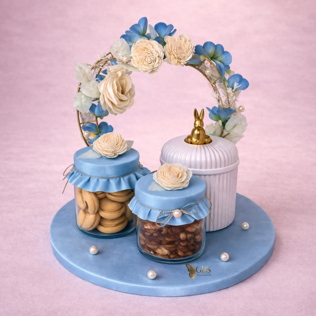 Blue Bloom Baby Announcement