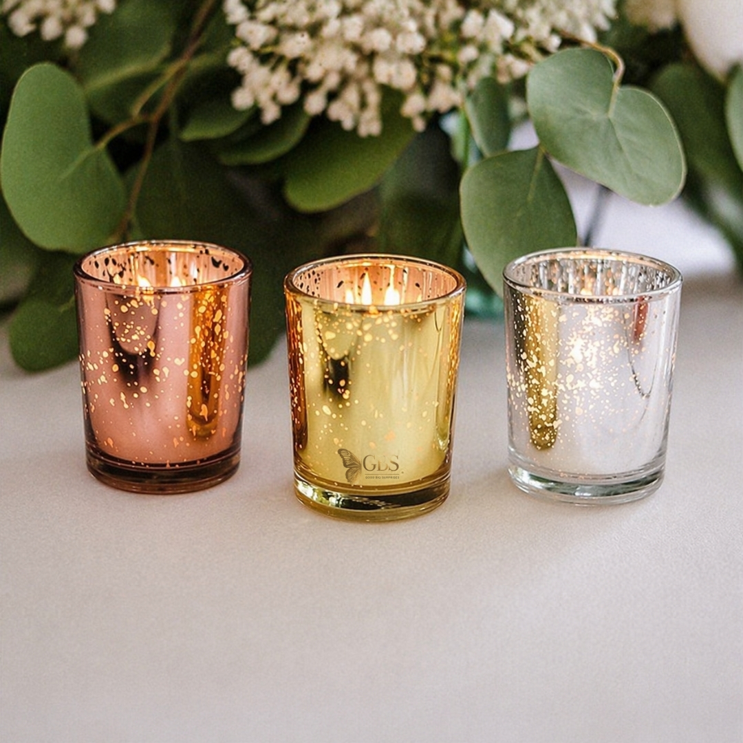 Mercury Mini Candle Set – Blush & Gold Glow