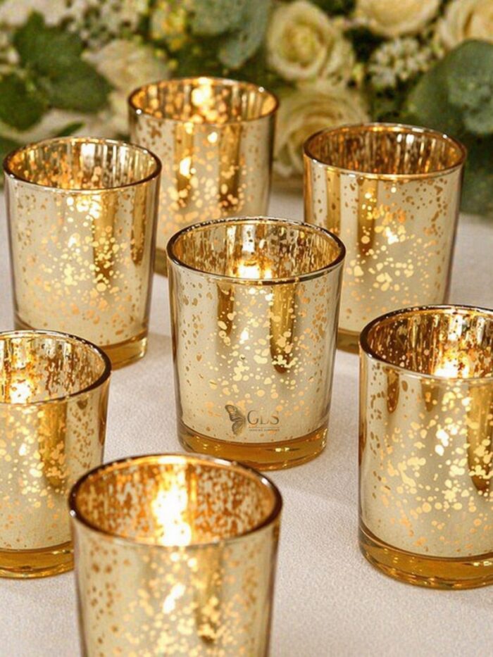 Mini Gold Mercury Candle Set – Luxe Glow