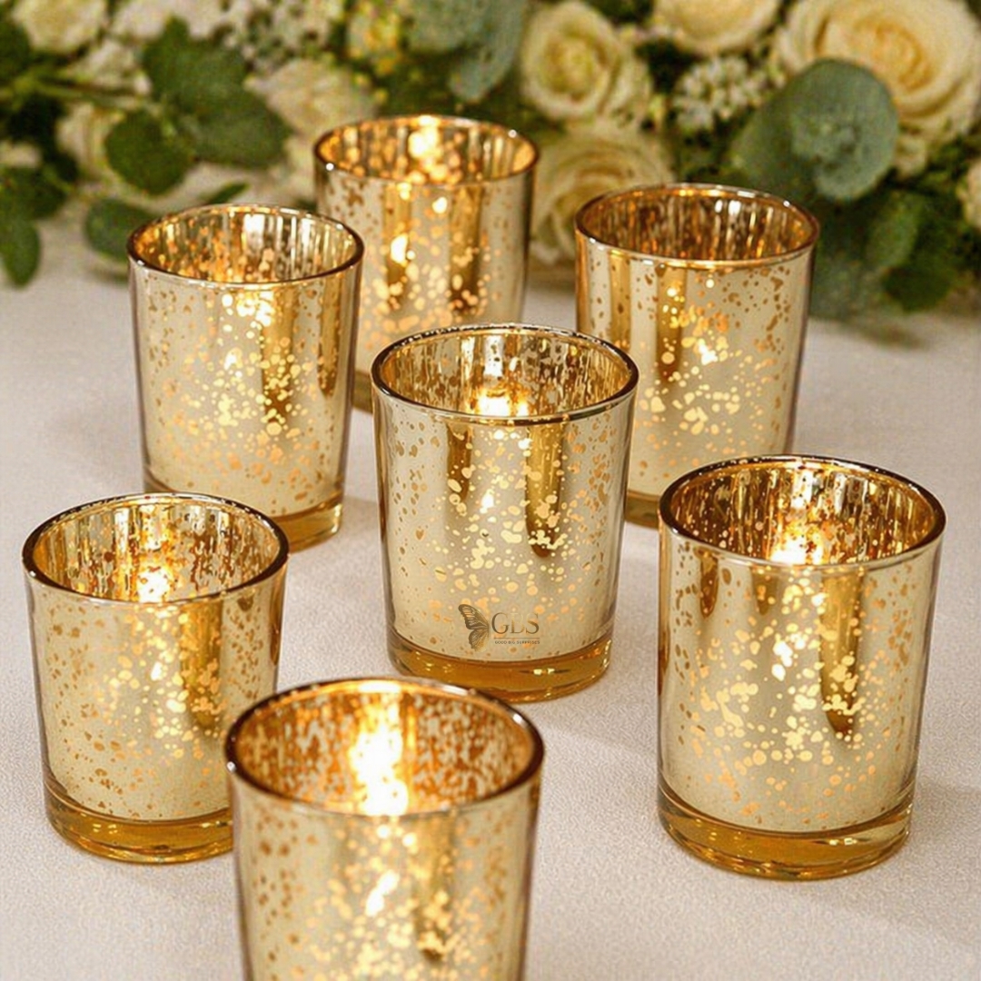 Mini Gold Mercury Candle Set – Luxe Glow