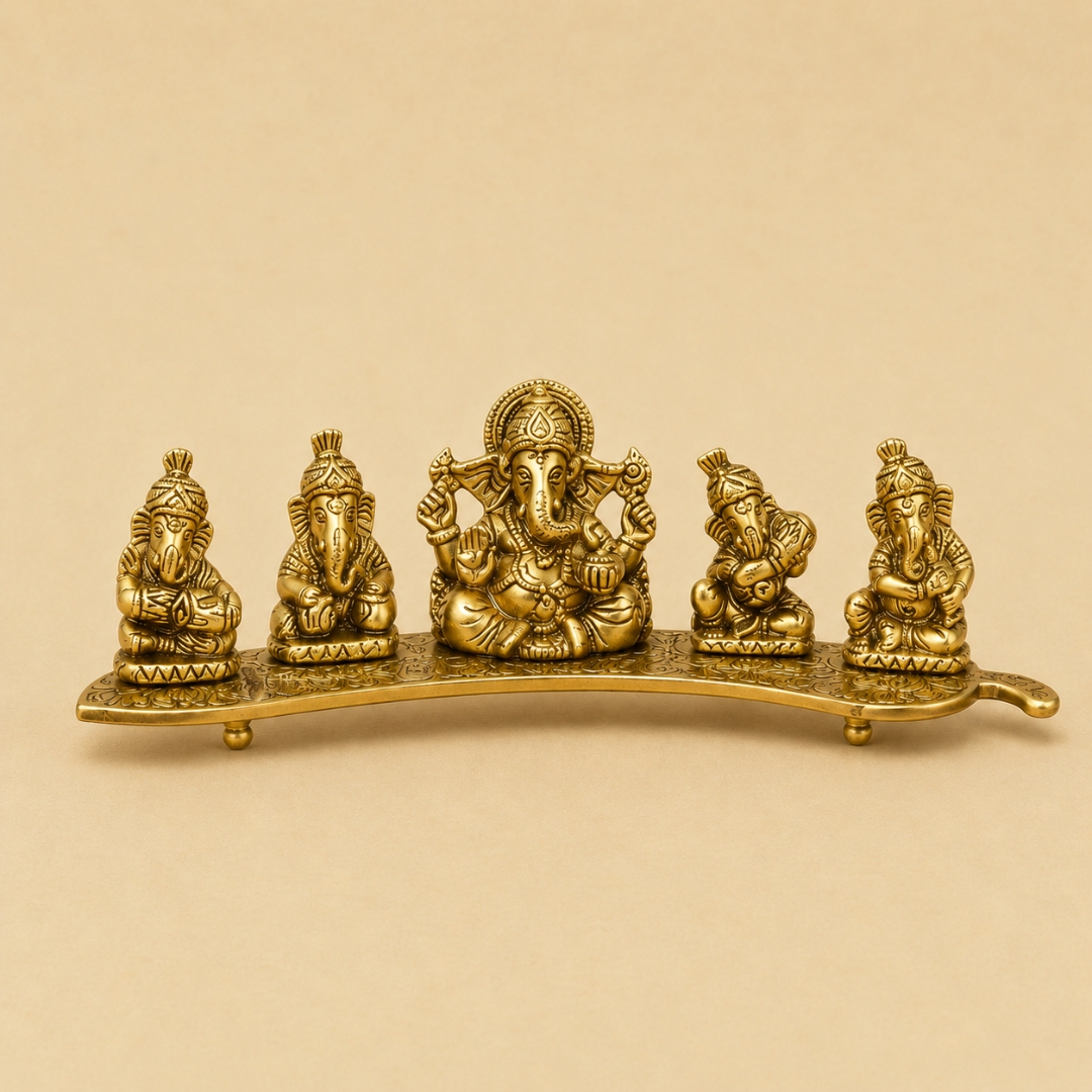 Panch Ganesha Divine Blessings Decor Set